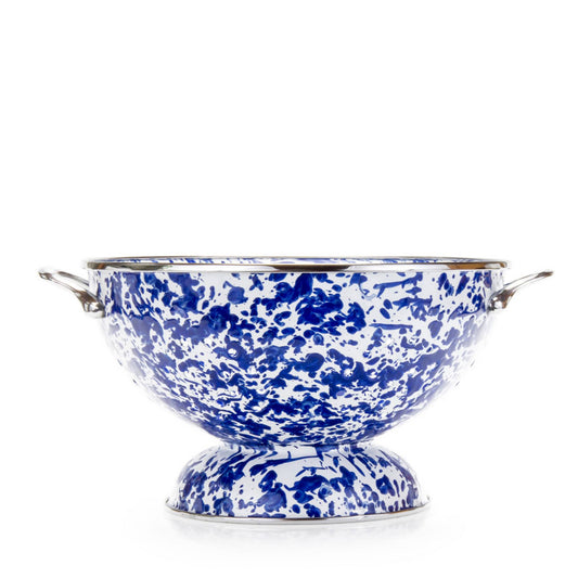 CB25 - Cobalt Swirl Large Colander 2