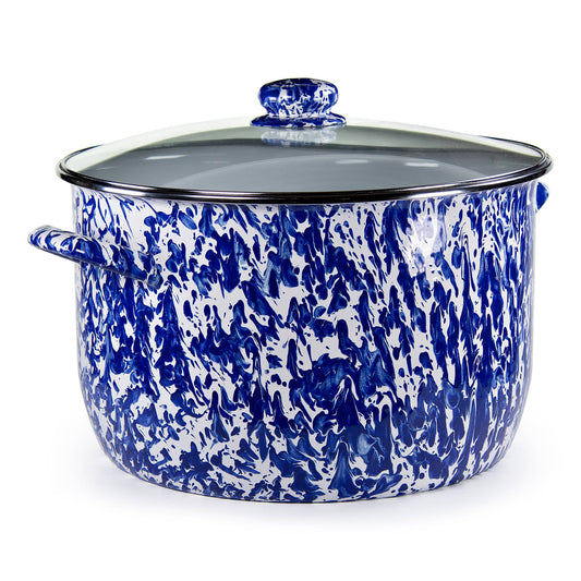 CB75 - Cobalt Swirl 18 qt Stock Pot 2