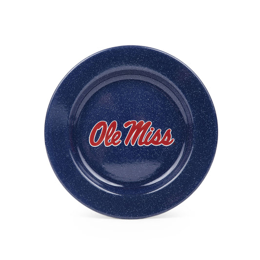 CK20NVY-OM01-4 - U of Mississippi Enamelware Dinner Plates, Set of 4 - 1