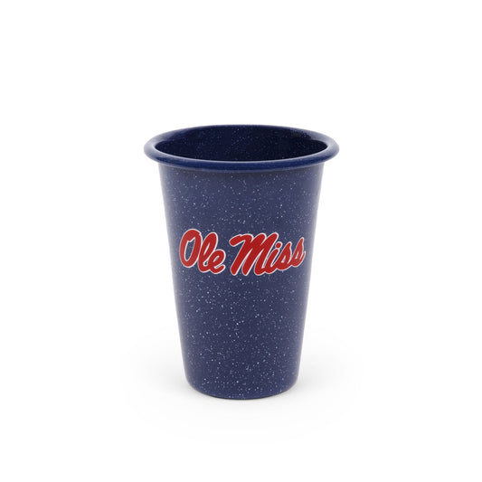 CK93NVY-OM01-2 - U of Mississippi Enamelware 14oz Tumblers, Set of 2 - 1