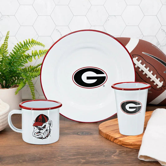 CV93RED-UGA01-2 - U of Georgia Enamelware 14oz Tumblers, Set of 2 - 4
