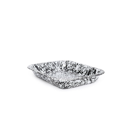 ecomposer-color-black splatter, D22BLM - Splatter Small Open Roaster, Black Splatter
