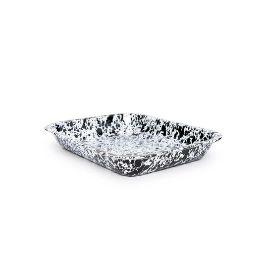 ecomposer-color-black splatter, D34BLM - Splatter Large Open Roaster, Black Splatter