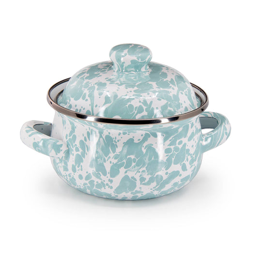 GL32S2 - Sea Glass Swirl Petite Tureens - Set of 2 2