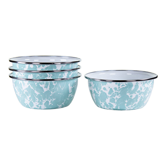 GL61S4 - Sea Glass Swirl Salad Bowls - Set of 4 2
