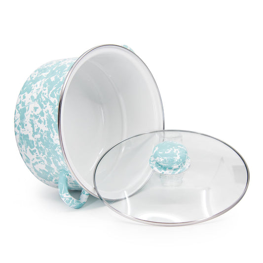 GL72 - Sea Glass Swirl 6 qt Stock Pot 3