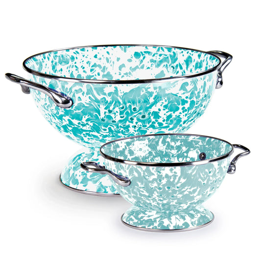 GLPLC - Sea Glass Large And Petite Colanders 1