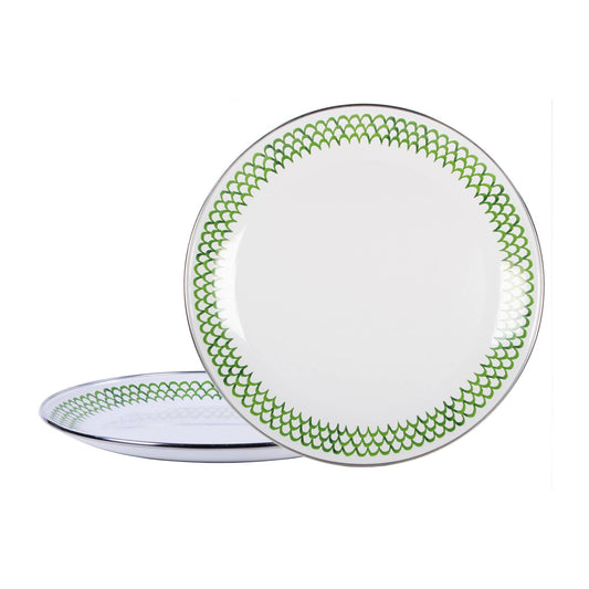 GS36S2 - Green Scallop Chargers - Set of 2 2