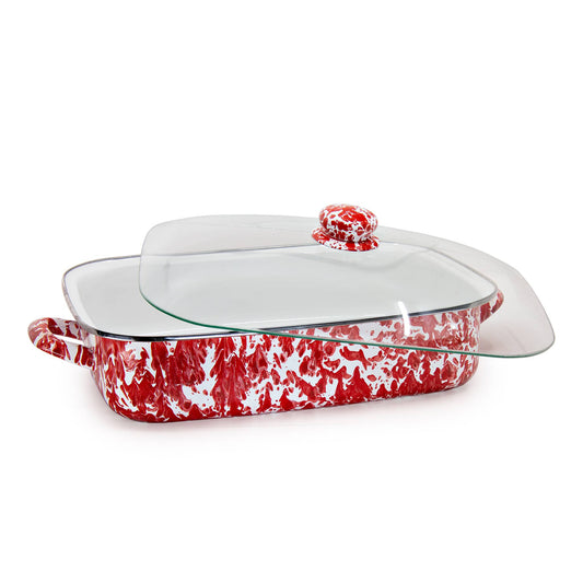 RD15 - Red Swirl Roasting Pan 2