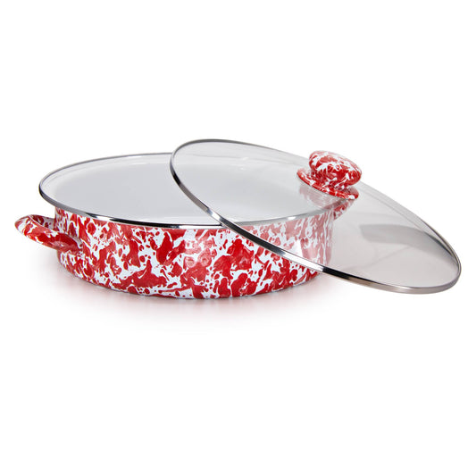 RD80 - Red Swirl Large Saute Pan 2