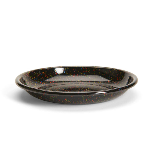 ecomposer-color-black rainbow, RF321BLA-4 - Rainbow Falls Coupe Dinner Plates, Set of 4, Black Rainbow