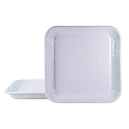 WW09S2 - Solid White Square Trays - Set of 2 2