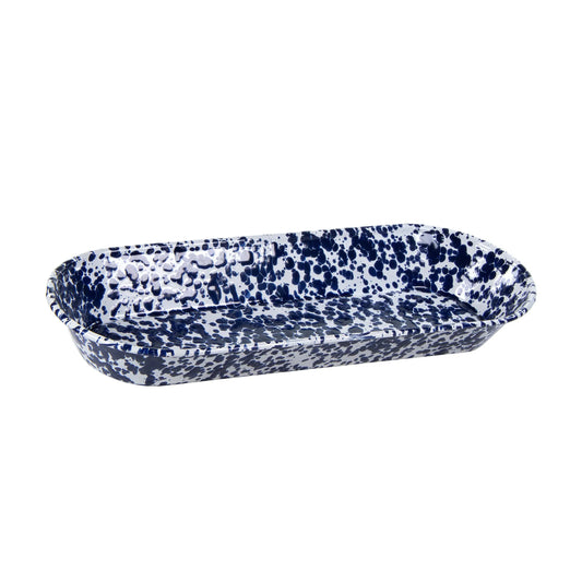 CB10 - Cobalt Swirl Oval Basket 1