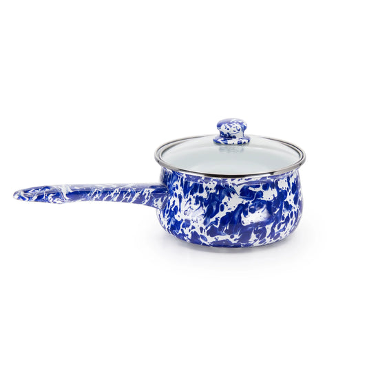 CB19 - Cobalt Swirl Sauce Pan 1