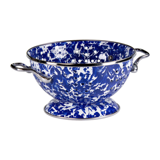 CB24 - Cobalt Swirl Petite Colander 1