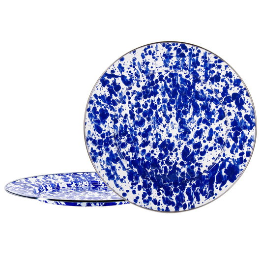 CB26S2 - Cobalt Swirl Chargers, - Set of 2 1