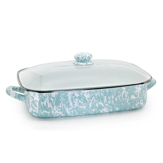 GL15 - Sea Glass Swirl Roasting Pan 1