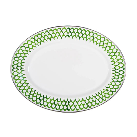 GS06 - Green Scallop Oval Platter 1