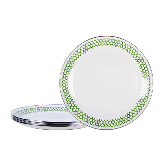 GS56S4 - Green Scallop Dinner Plates - Set of 4 1