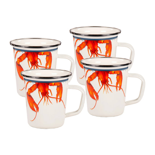 LS66S4 - Lobster 16 oz Latte Mugs - Set of 4 1