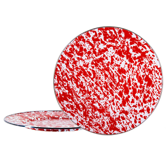 RD26S2 - Red Swirl Chargers - Set of 2 1