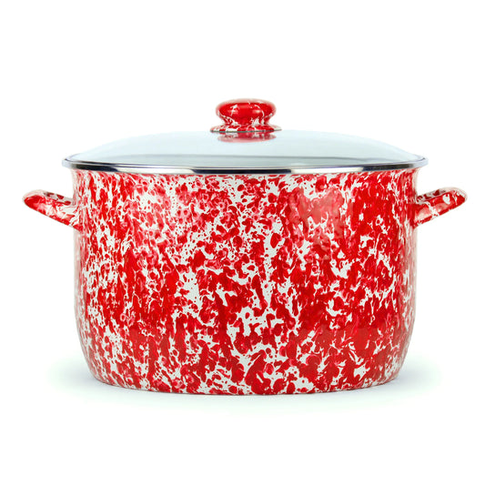 RD75 - Red Swirl 18 qt Stock Pot 1