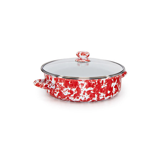 RD79 - Red Swirl Small Saute Pan 1