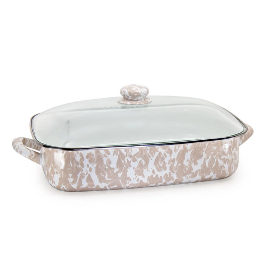 TP15 - Taupe Swirl Roasting Pan 1