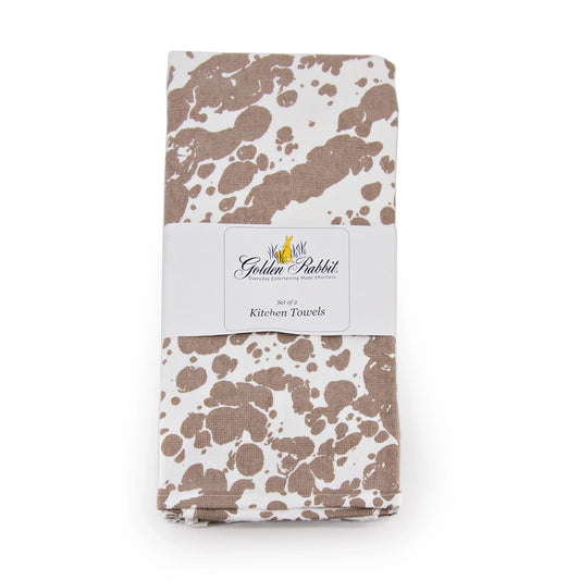 TP52 - Taupe Swirl Kiychen Towel - Set of 2 1