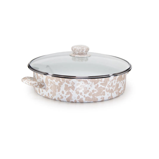 TP80 - Taupe Swirl Large Saute Pan 1