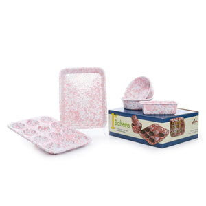 ecomposer-color-pink splatter, BAKEPNK - Splatter Kid's First Bake Set, Pink Splatter