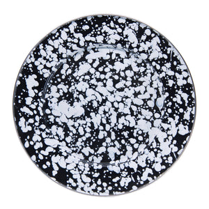 BL07S4 - Black Swirl Dinner Plates - Set of 4  3