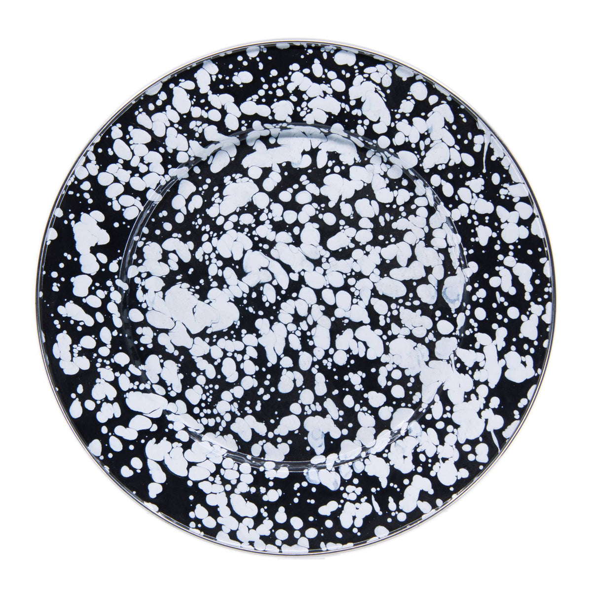 BL07S4 - Black Swirl Dinner Plates - Set of 4  3