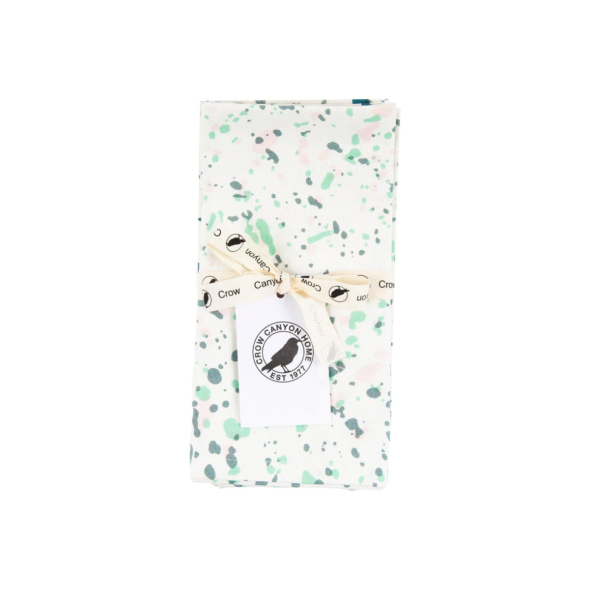ecomposer-color-mint hibiscus, C1140GMP - Catalina Kitchen Towels, Set of 2, Mint Hibiscus