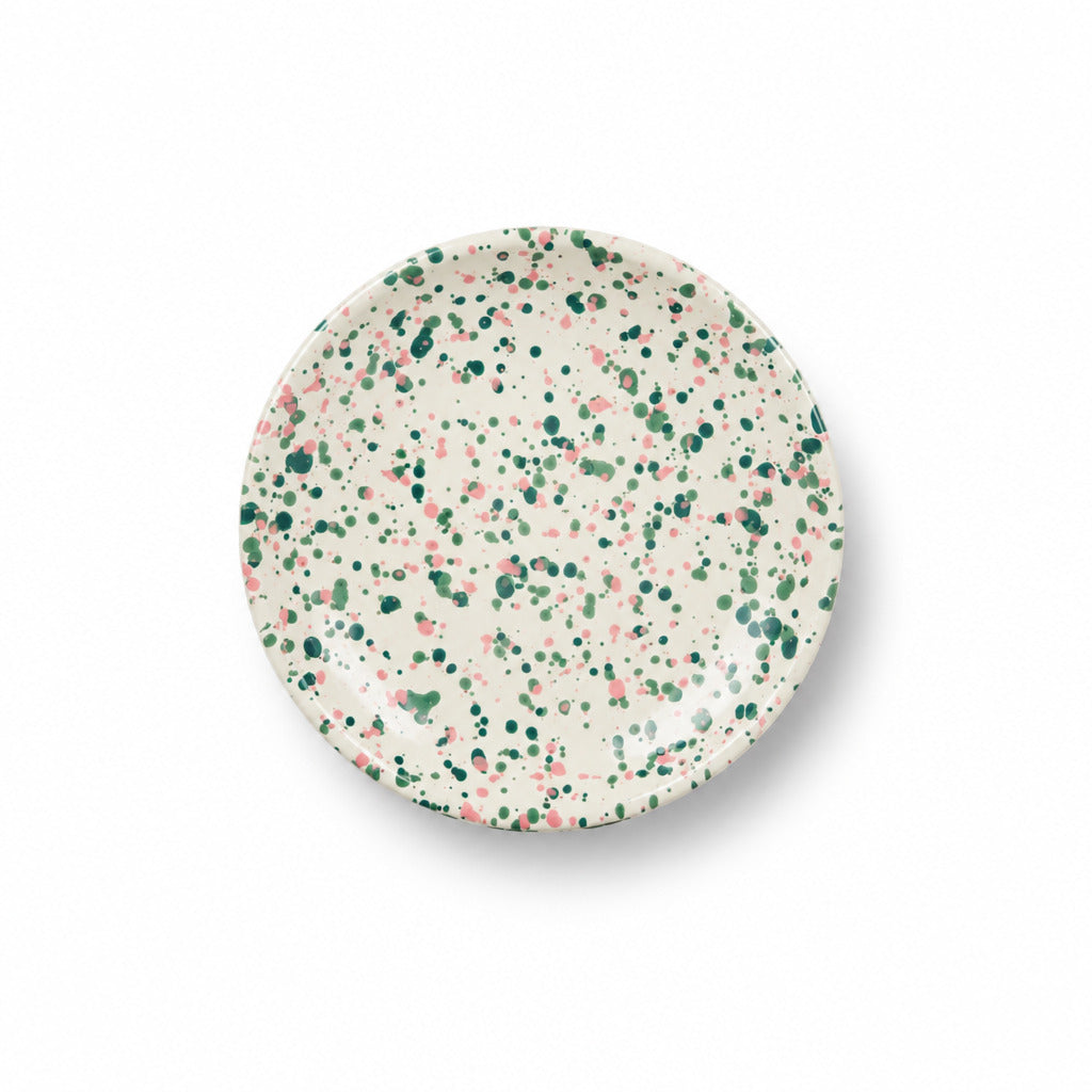 ecomposer-color-mint hibiscus, C124GMP-4 - Catalina Coupe Dinner Plates, Set of 4, Mint Hibiscus