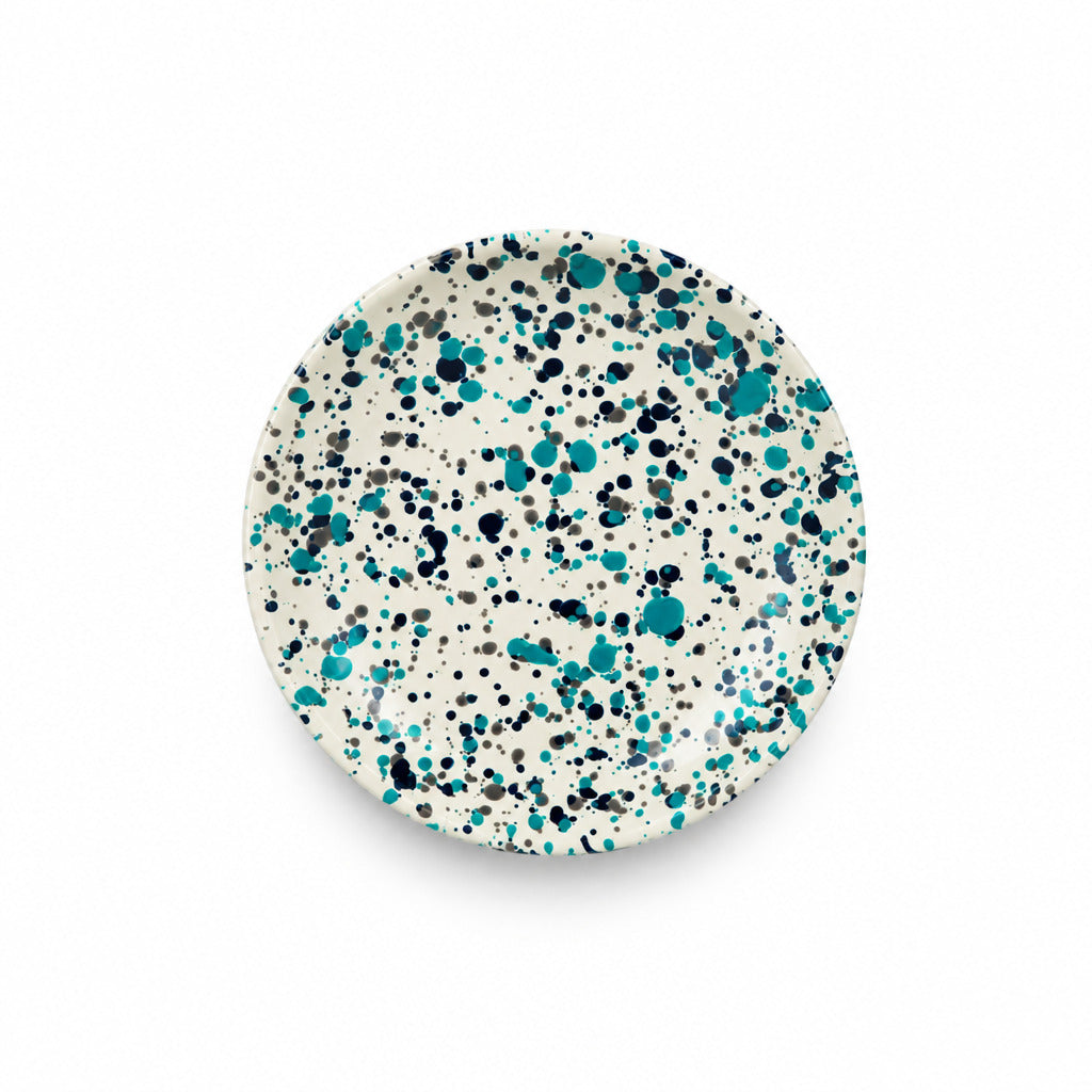 ecomposer-color-blue tides, C124GNT-4 - Catalina Coupe Dinner Plates, Set of 4, Blue Tides