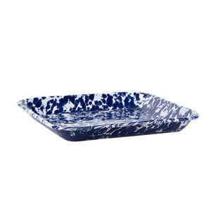 CB09S2 - Cobalt Swirl Sqaure Trays - Set of 2  3