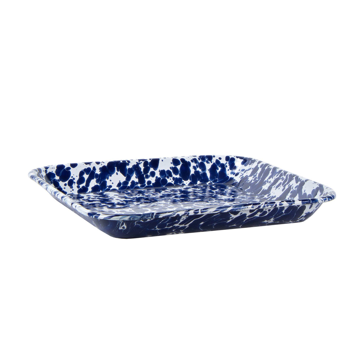 CB09S2 - Cobalt Swirl Sqaure Trays - Set of 2  3