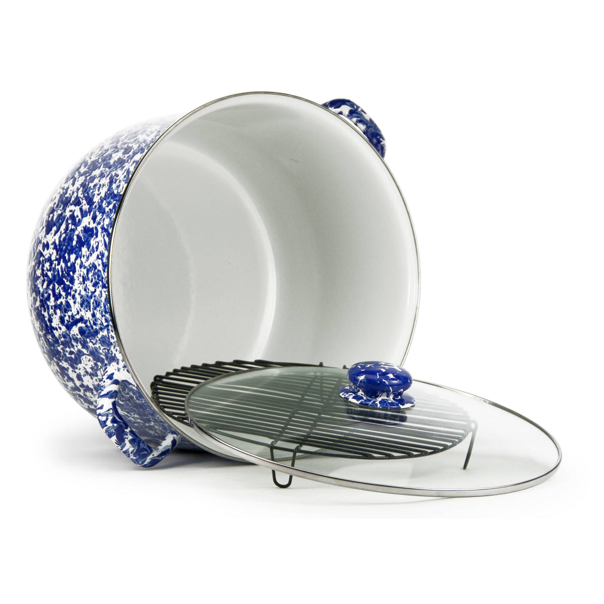 CB75 - Cobalt Swirl 18 qt Stock Pot  3