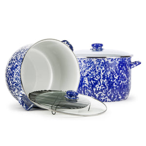 CB75 - Cobalt Swirl 18 qt Stock Pot  4