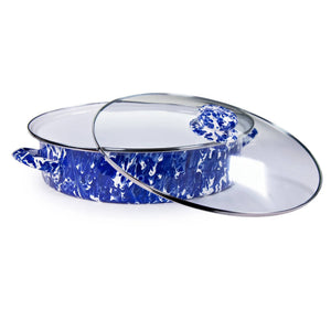 CB80 - Cobalt Swirl Large Saute Pan  2