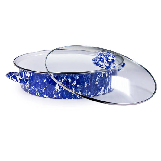 CB80 - Cobalt Swirl Large Saute Pan  2
