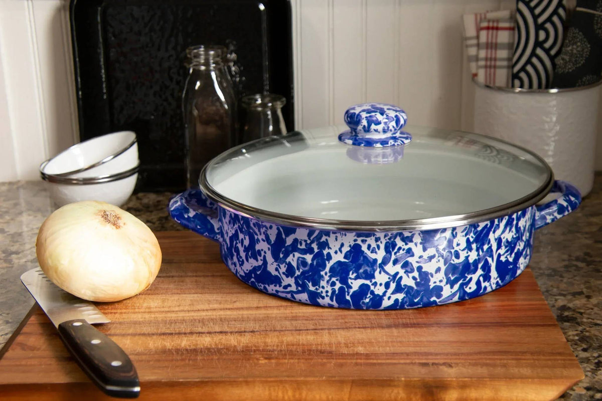 CB80 - Cobalt Swirl Large Saute Pan  3