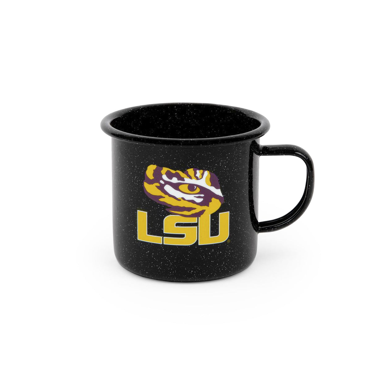 CK112BLA-LSU01 - Louisiana State (LSU) Enamelware 16oz Mug - 1