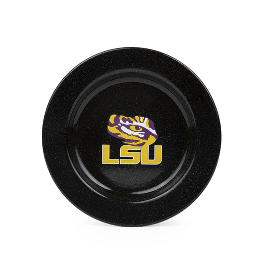 CK20BLA-LSU01-4 - Louisiana State (LSU) Enamelware Dinner Plates, Set of 4 - 1