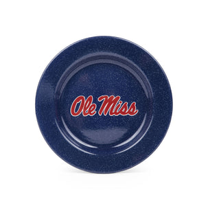 CK20NVY-OM01-4 - U of Mississippi Enamelware Dinner Plates, Set of 4 - 1