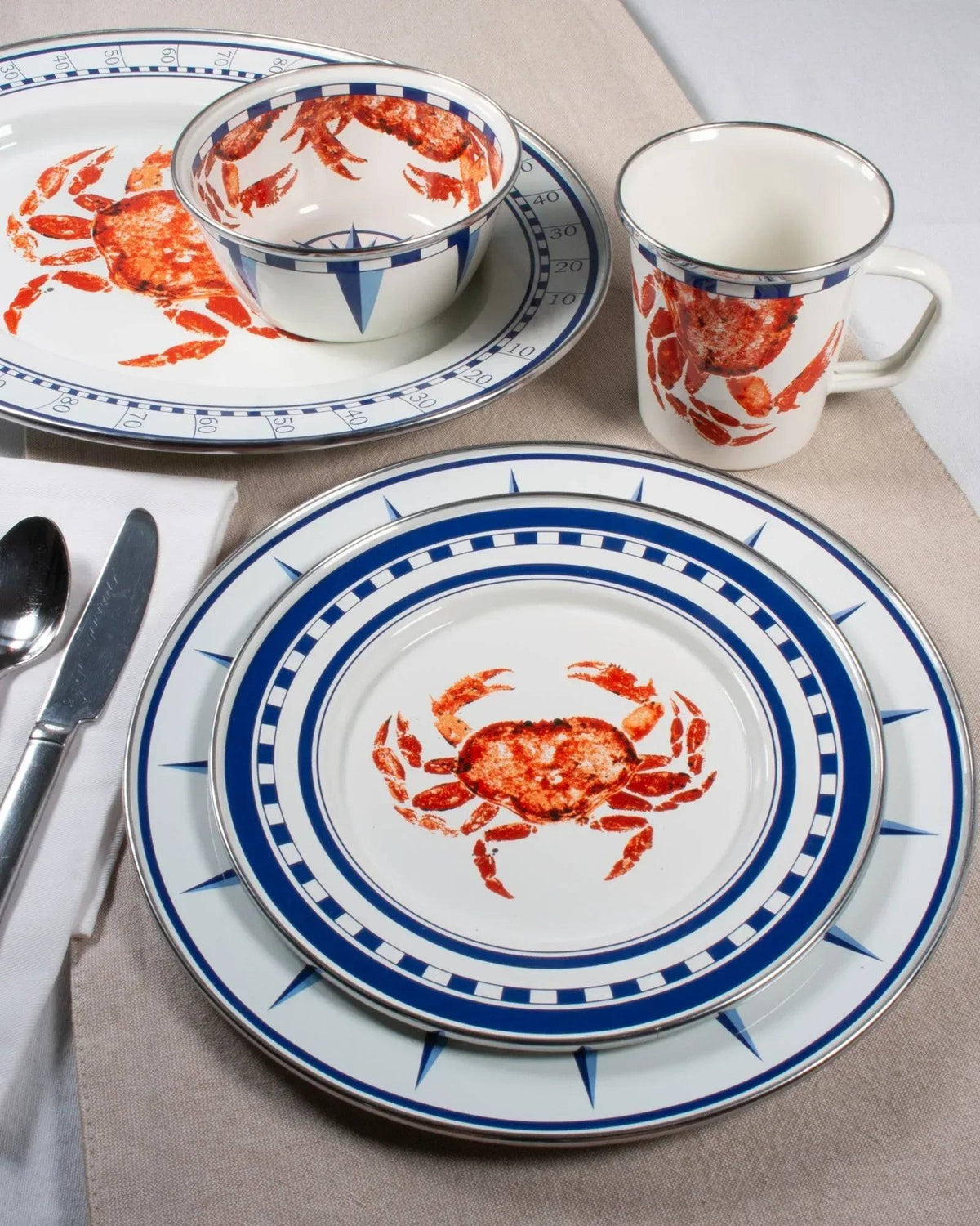 CR26S2 - Crab House Chargers - Set of 2  2