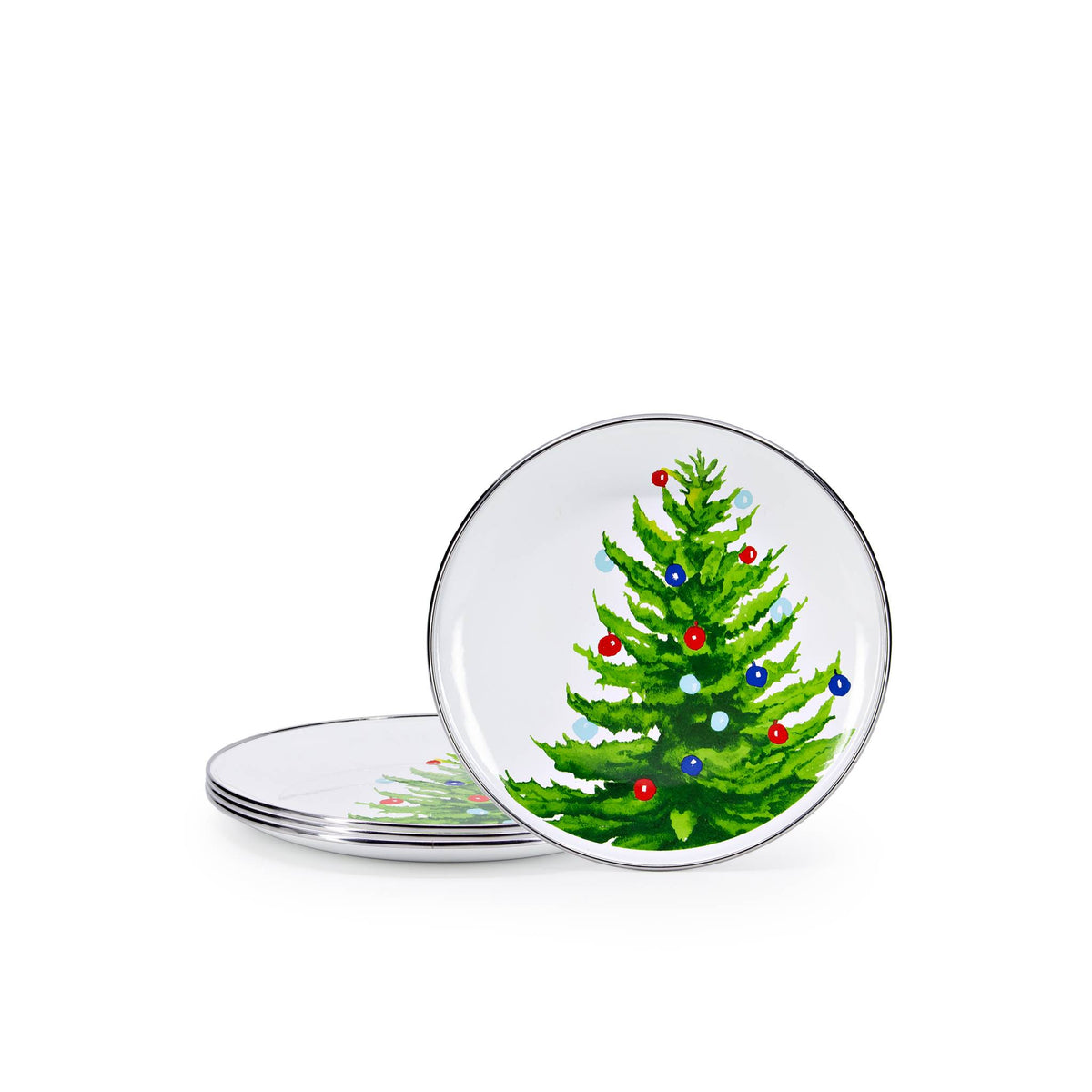 CT69S4 - Christmas Tree  Sandwich Plates - Set of 4  1