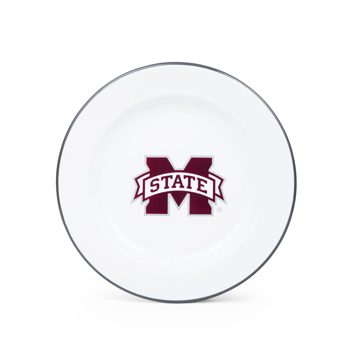 CV20GRY-MSU01-4 - Mississippi State Enamelware Dinner Plates, Set of 4 - 1