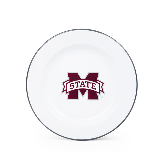 CV20GRY-MSU01-4 - Mississippi State Enamelware Dinner Plates, Set of 4 - 1